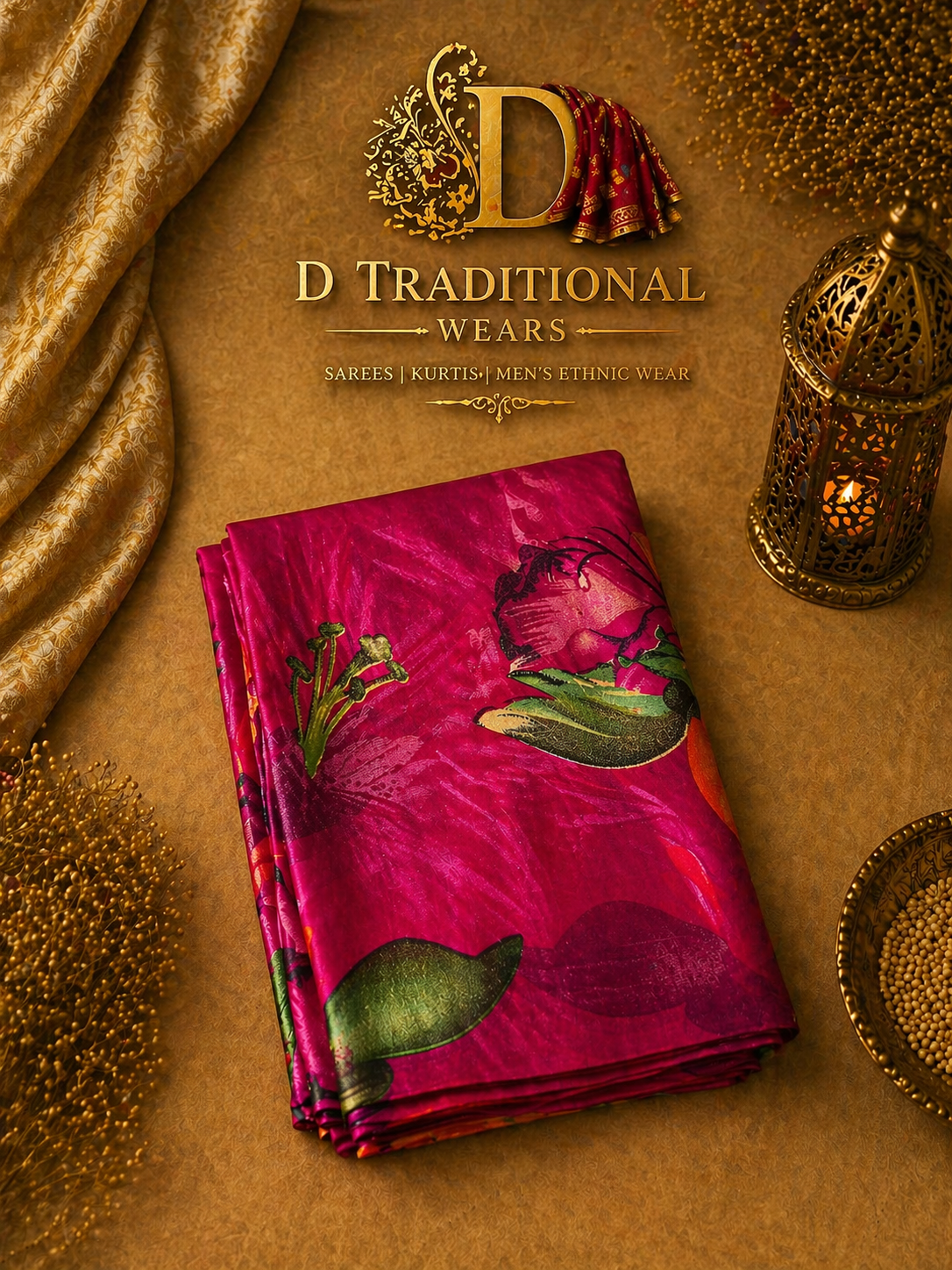 Magenta Bloom Designer Saree