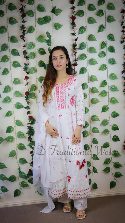 Chikankari Umbrella Suit
