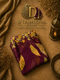 Royal Plum Floral Saree