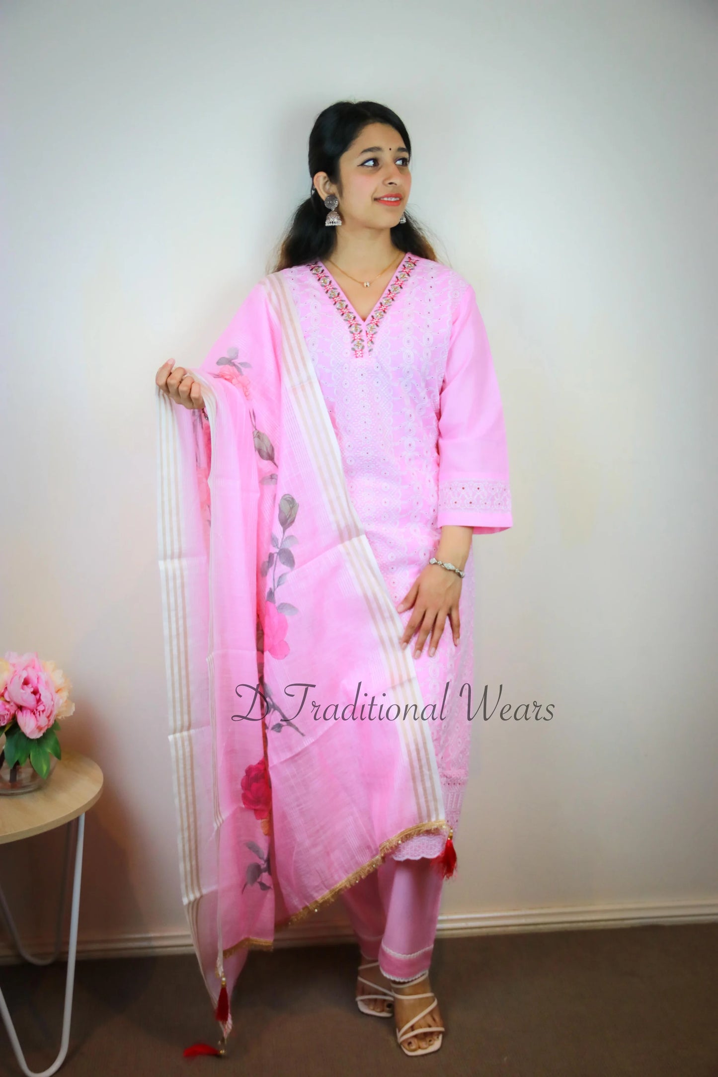 Carnival Schiffli Work Cotton Suit