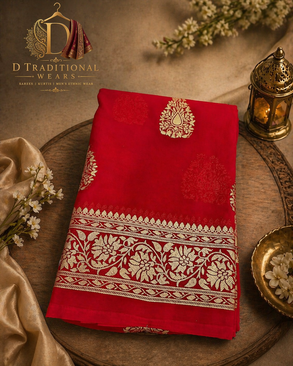 Red Banarasi Saree