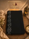 Classic Black Embellished Saree