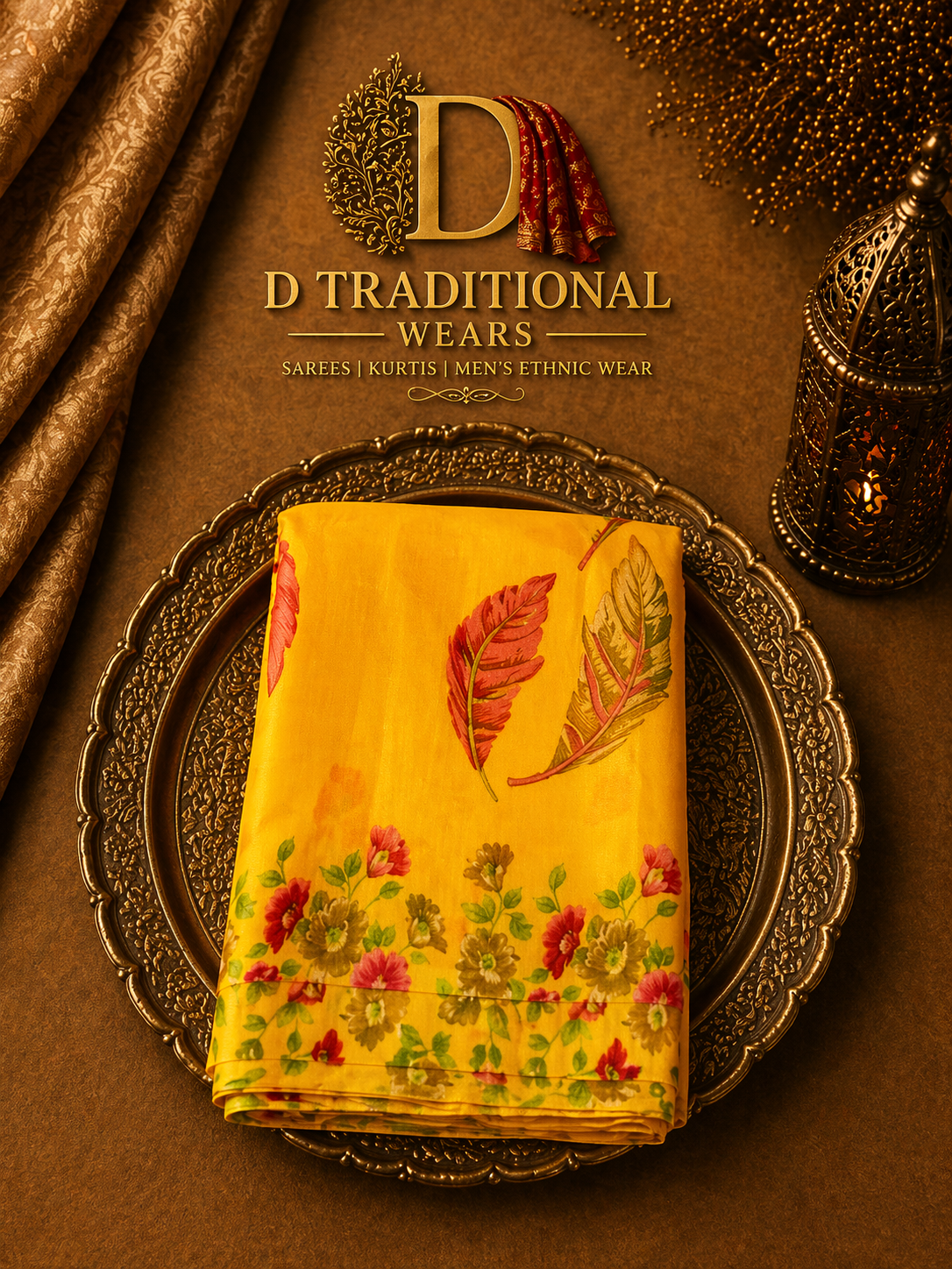 Sunshine Floral Garden Saree