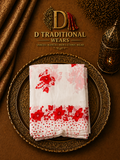 Ivory Red Blossom Saree