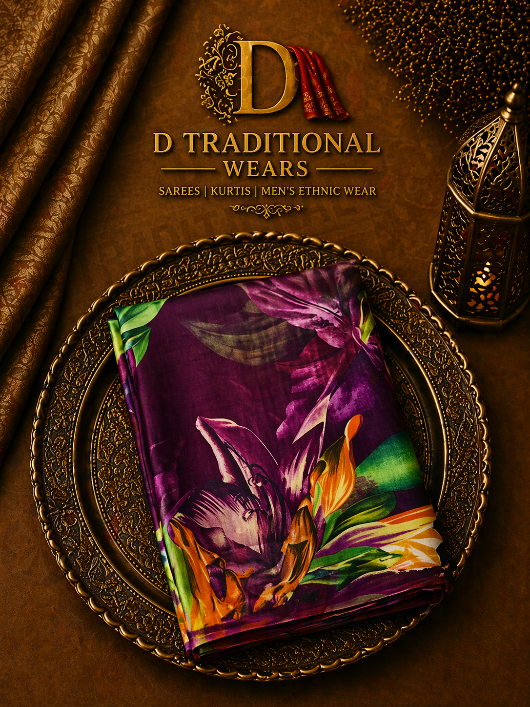 Royal Orchid Bloom Saree
