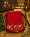 Ruby Leaf Embellished Saree