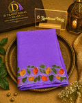Lavender Blossom Leaf Border Saree