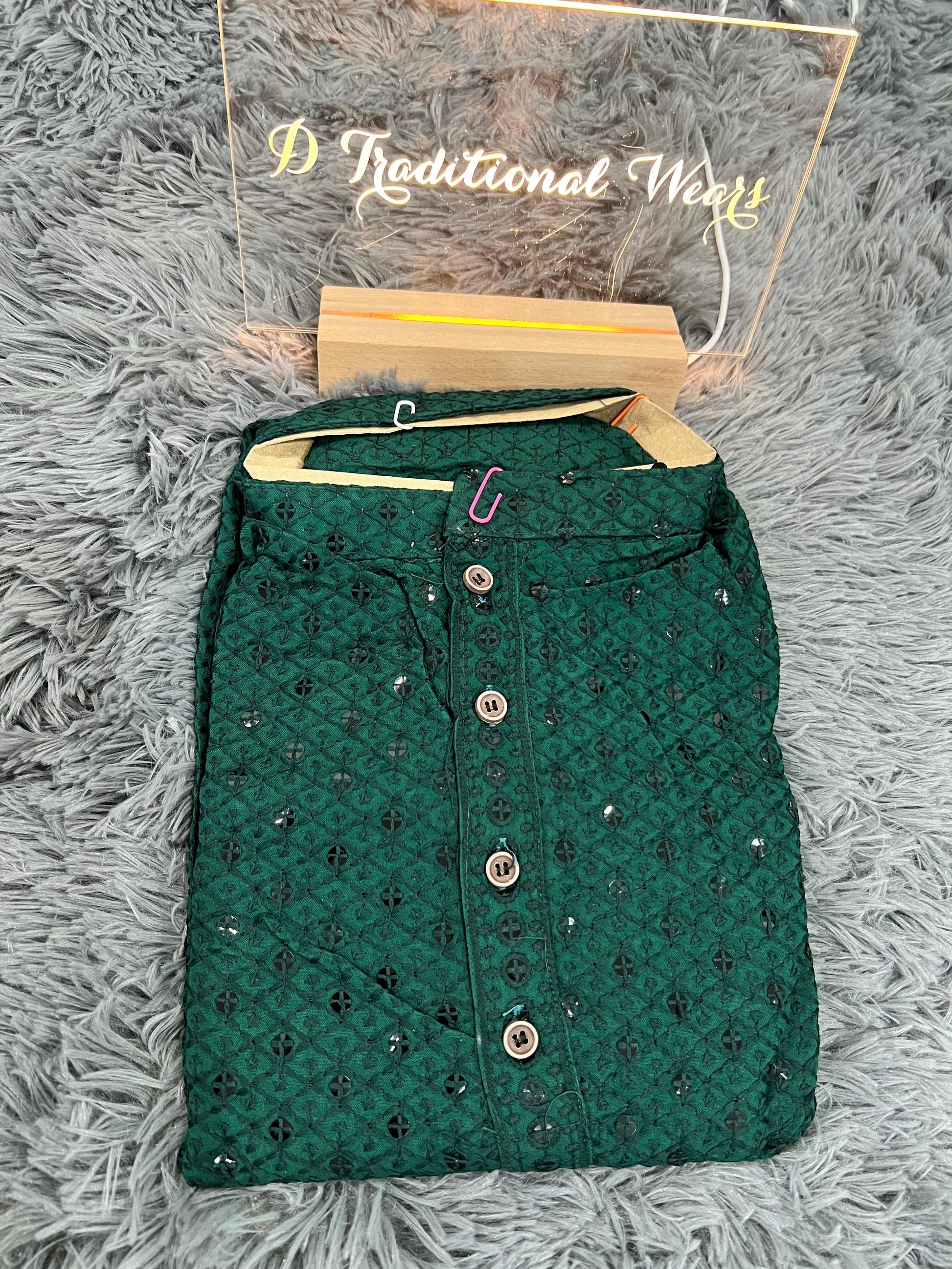 Traditional Chikankari Kurta with Pajama