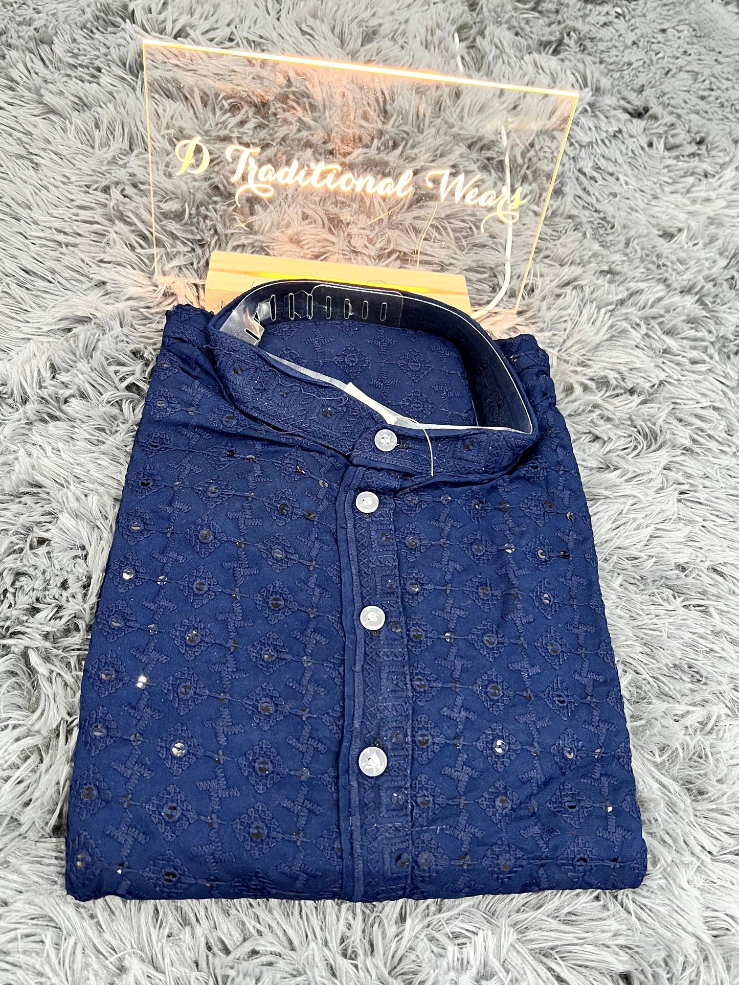 Traditional Chikankari Kurta with Pajama
