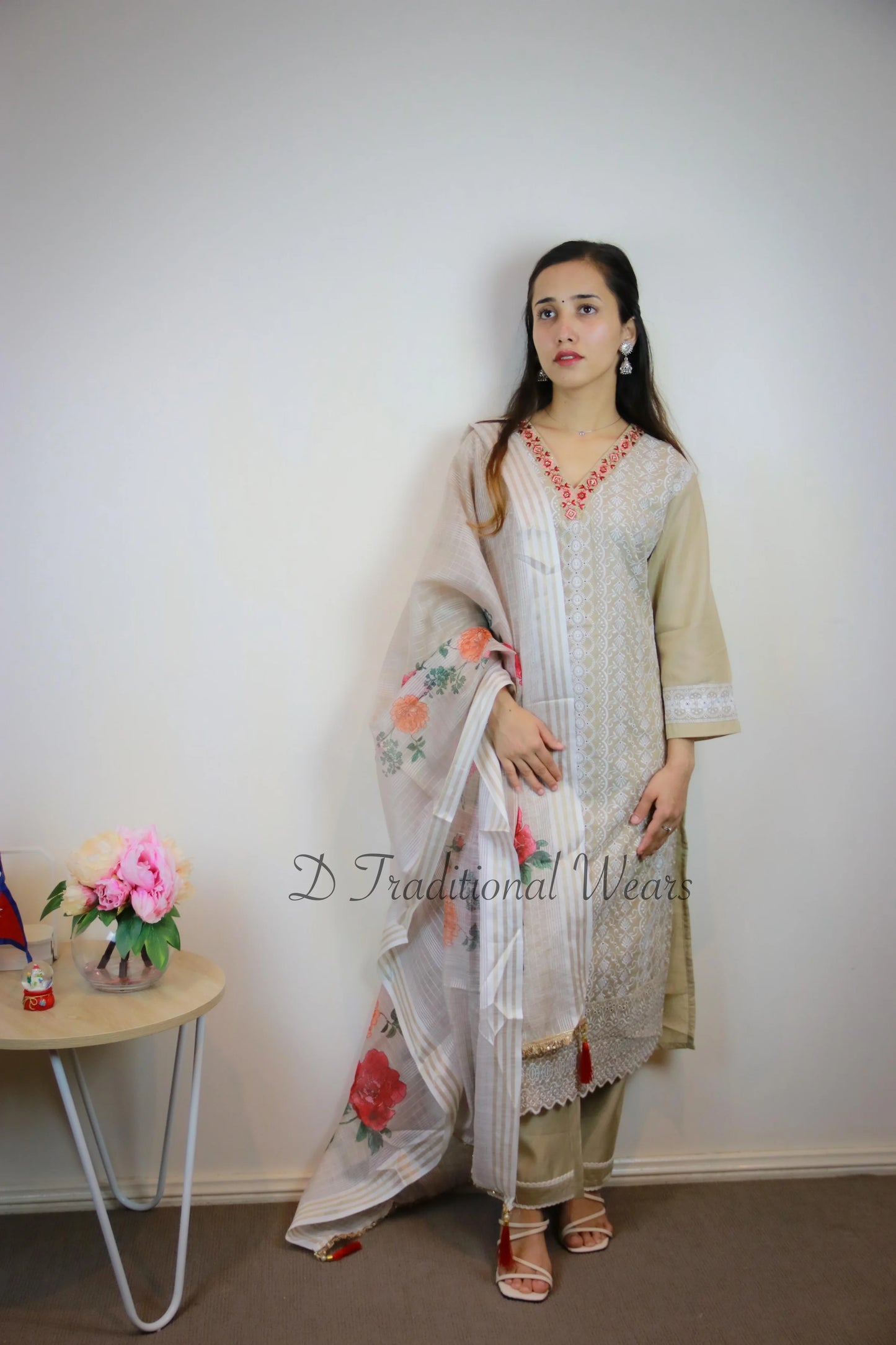 Carnival Schiffli Work Cotton Suit