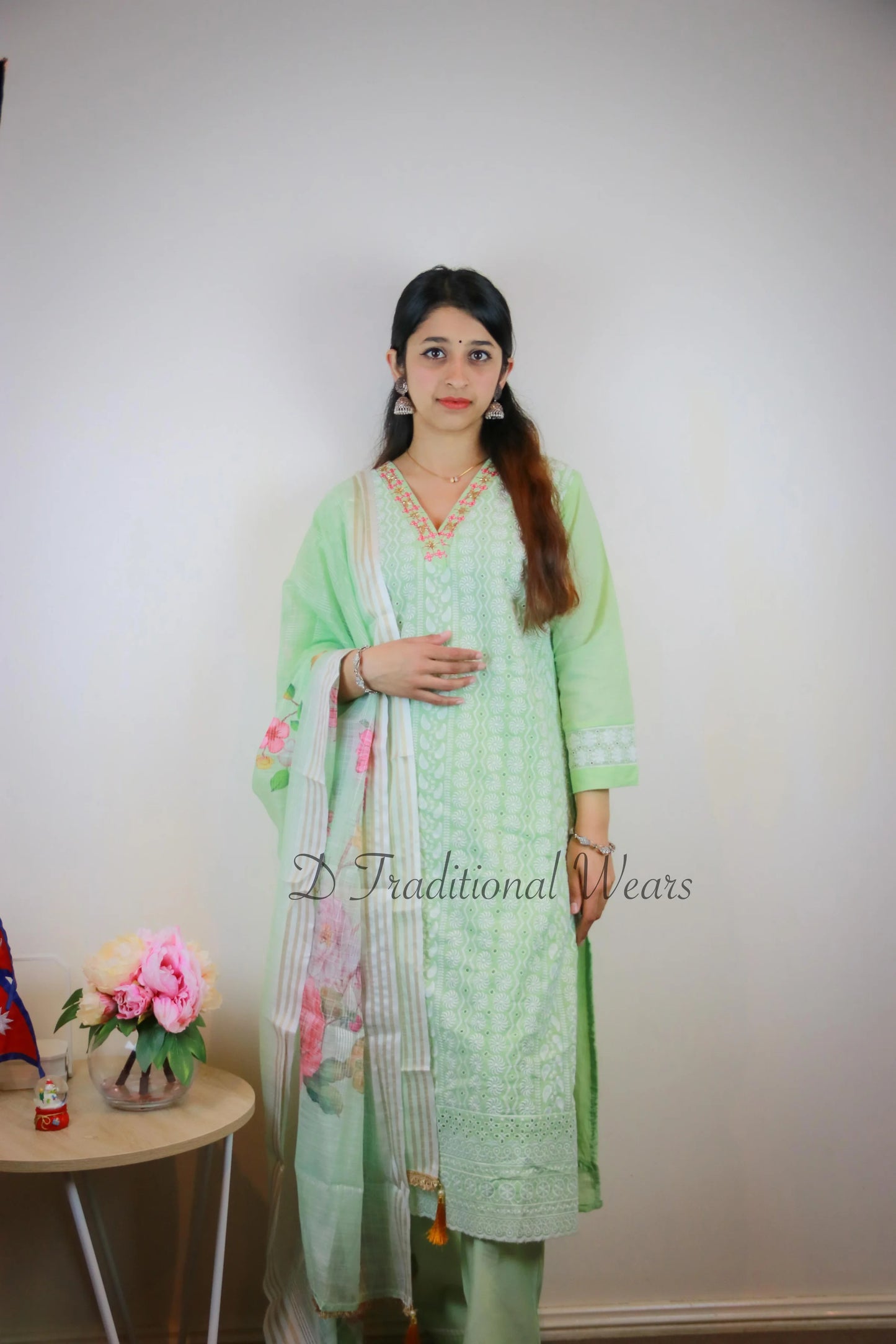 Carnival Schiffli Work Cotton Suit